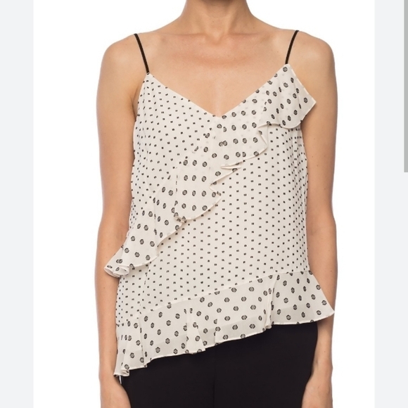 Diane von Furstenberg Lara Ruffle Chiffon Cami - Picture 2 of 12
